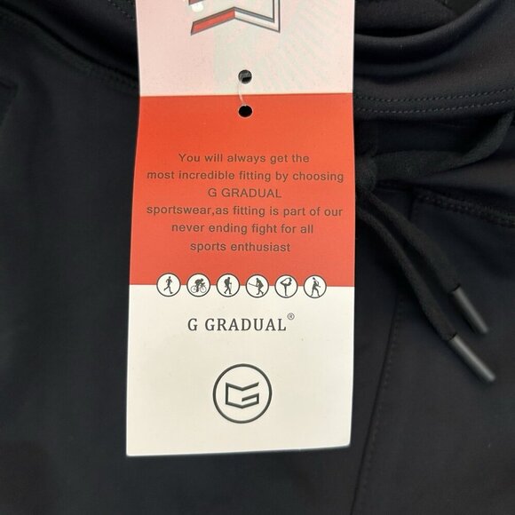 G Gradual Women's Joggers Pants Size S Black High Waist Zipper Pockets NWT - Picture 15 of 16